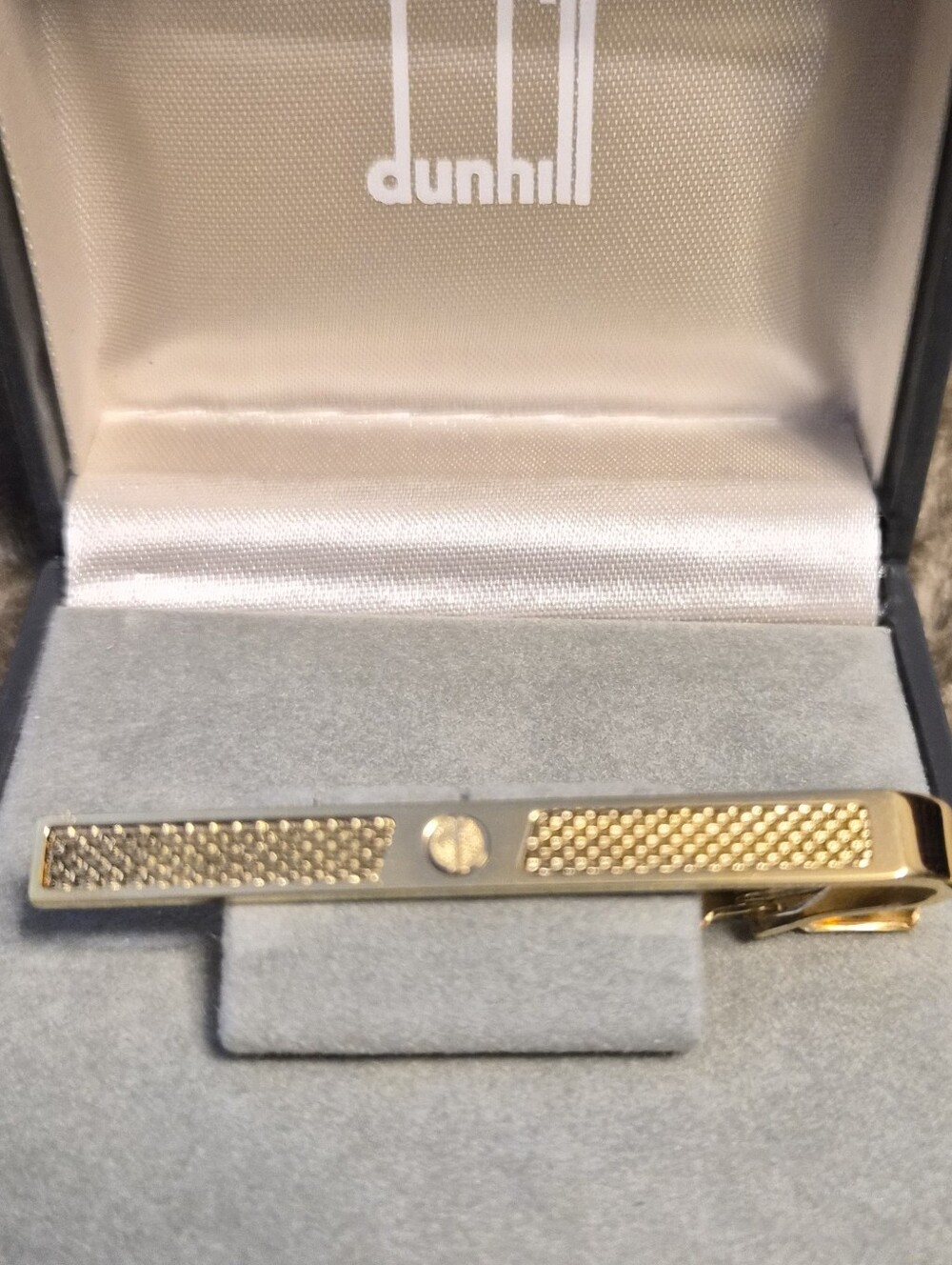 Dunhill 18k Plated Over .725 Silver Tie Clip *EXCLENTENT CONDITION*